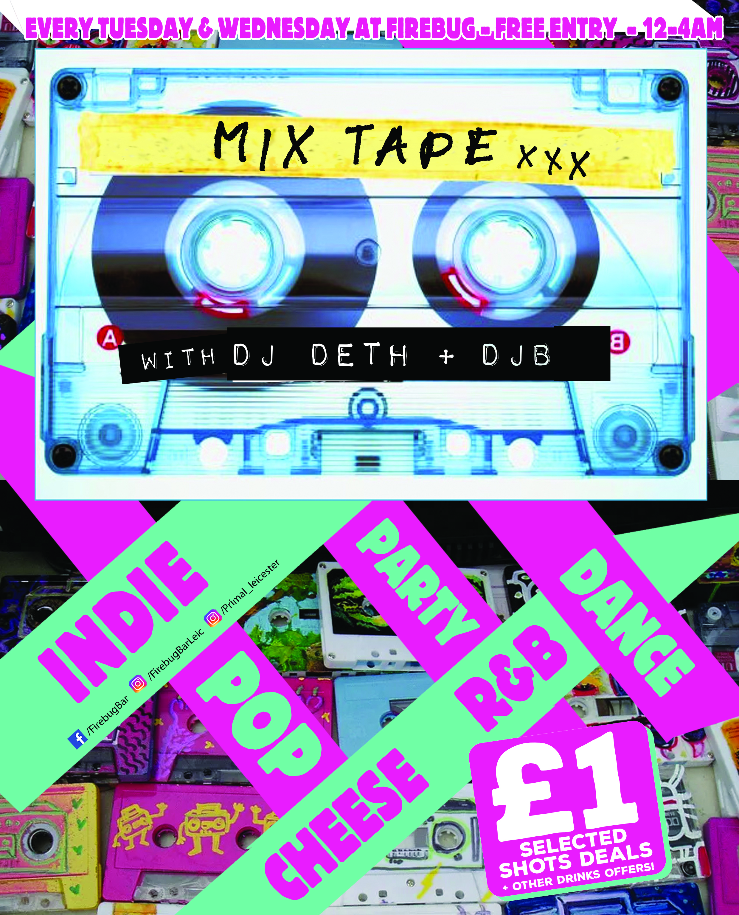 Mix Tape – Club Night Every Tuesday & Wednesday Night upstairs!
